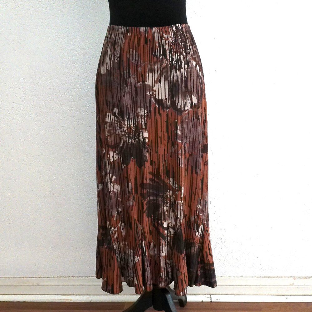 Lady Jane, Brown Floral Maxi skirt,